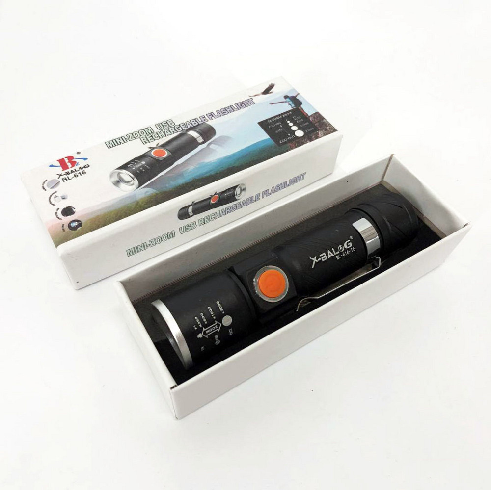 Светильник пылевлагозащищённый X-Balog, Фонарь лед тактический, Ручной фонарик cob KA-89 Львов - изображение 9