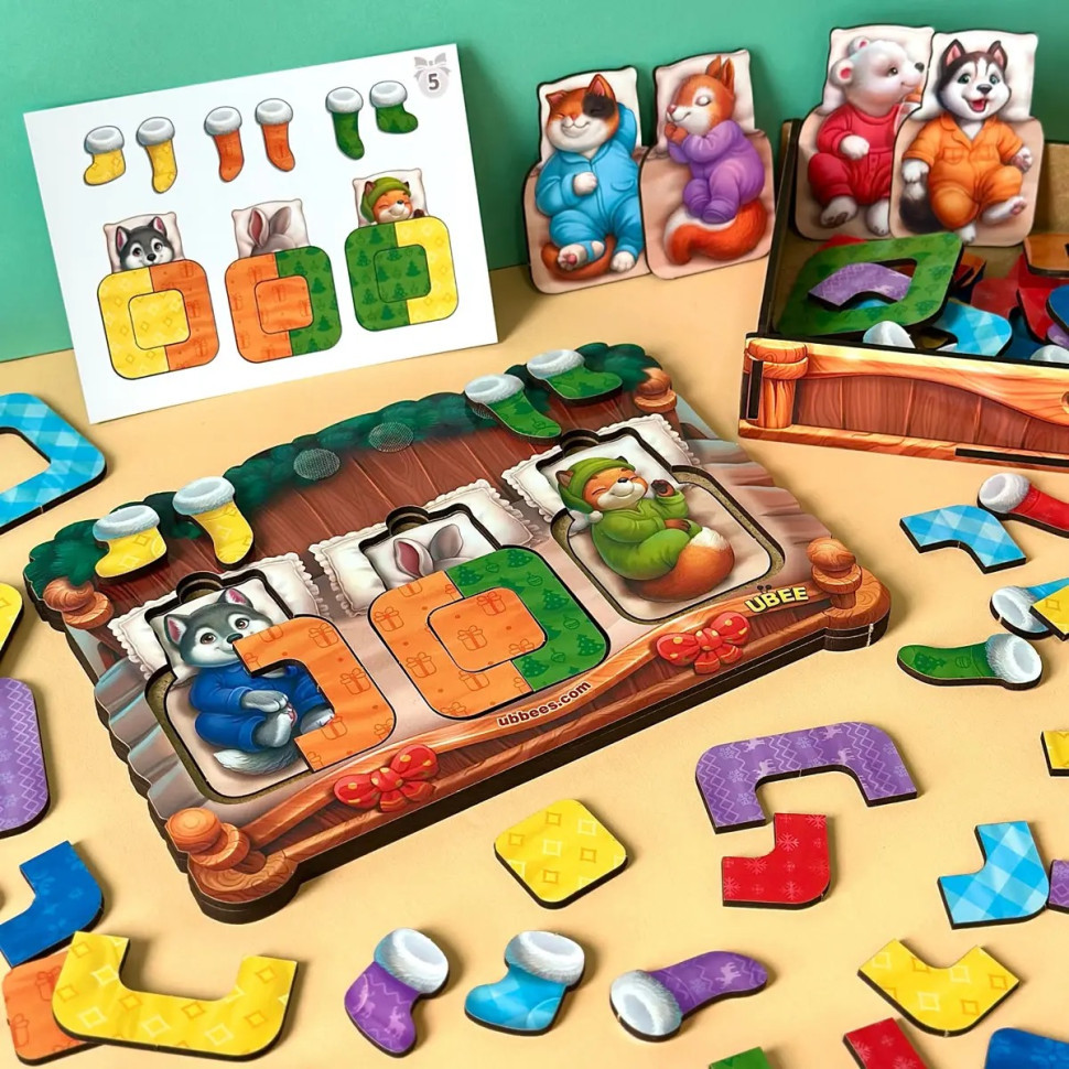 Дерев'яний сортер "Тварини в ліжечку" PSD302 (ПСД302) Вінниця - фото 7