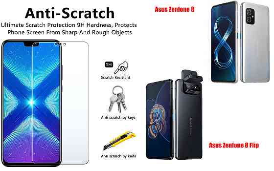 Защитное стекло NeoGlass для Asus Zenfone 8, Zenfone 8 Flip – ультрапрозрачное и устойчивое Киев
