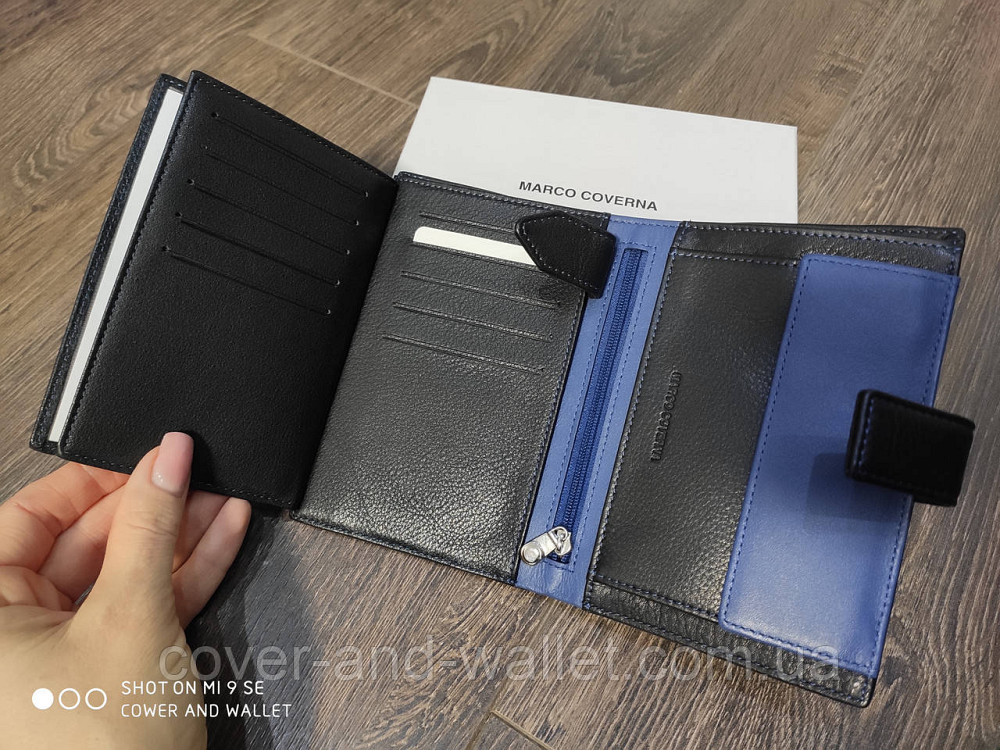 Модный вертикальный мужской портмоне из натуральной кожи Marco Coverna MC 1003 Киев - изображение 6
