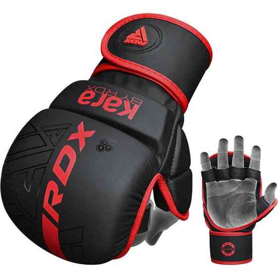 Рукавиці для ММА RDX F6 KARA Matte Red Plus L/XL (капа у комплекті) Луцьк