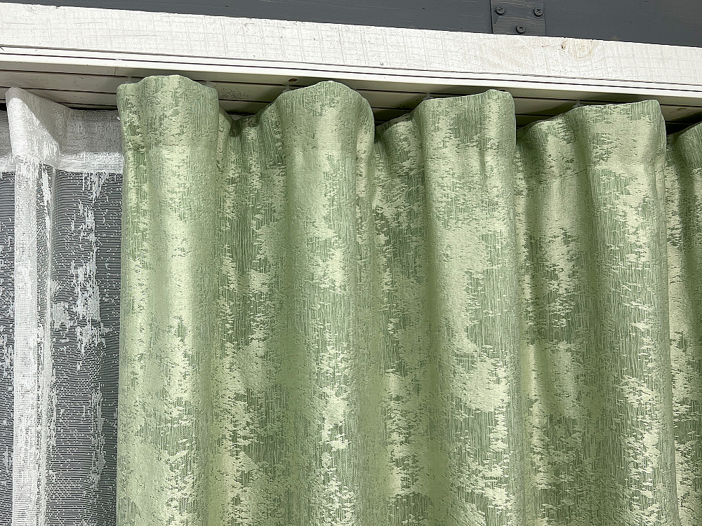 Комплект штор VR-Textil Жакард Мармур 200х270 2шт і Тюль 500х270 1147ш-1400т Світло-оливковий з білим 71-192/6 Київ - фото 8