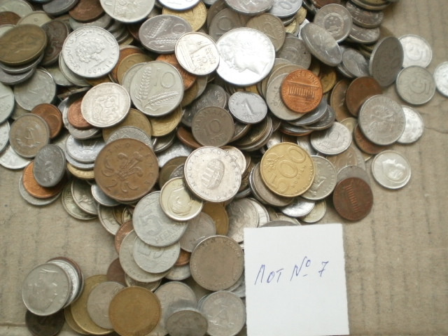 Гора иностранных монет! 500 шт. (Лот 7) Полтава - изображение 1