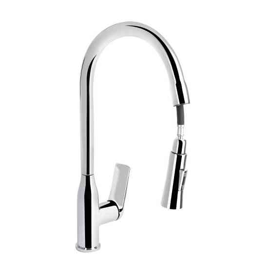 Смеситель для кухни Qtap Vlasta New с выдвижным изливом QTVLA344CRM45646 Chrome Киев