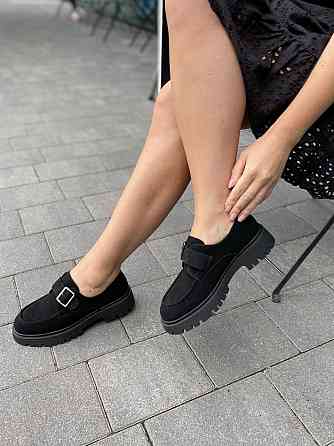 Meideli Лофери жіночі MEIDELI -5 чорні (весна-осінь, замша натуральна) (5993) Коломия