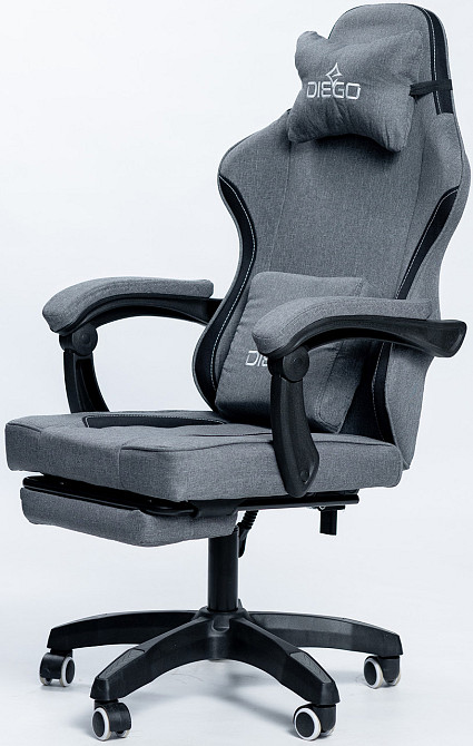 Кресло геймерское DIEGO Soft Gray Киев - изображение 4