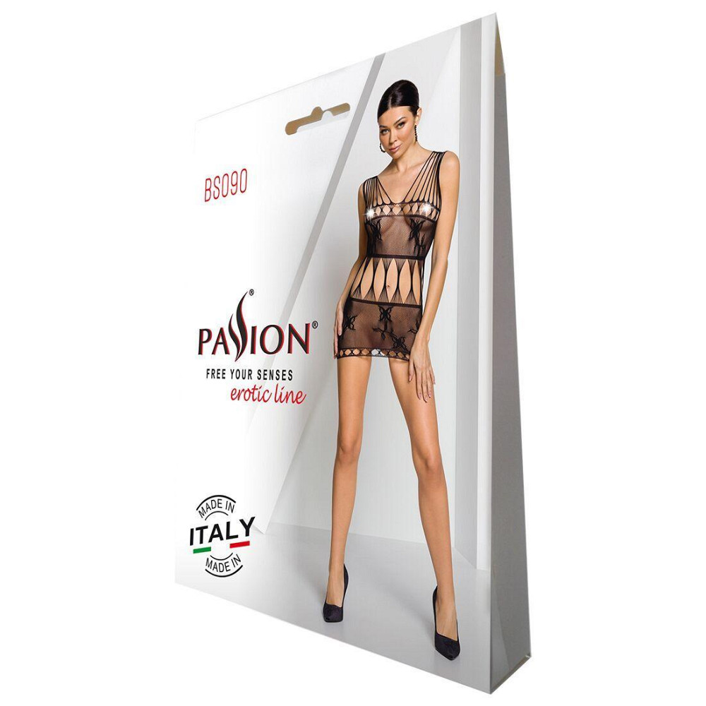 Бодістокінг мінісукня з метеликами Passion BS090 One Size black Sex Aura Київ - фото 8