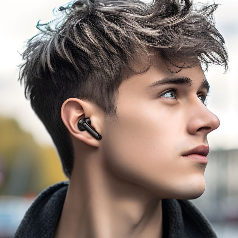 Беспроводные наушники BOROFONE FQ1 Shine, черные Киев - изображение 3