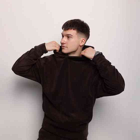 Флісовий зимовий чоловічий костюм Pobedov Mariot. Темно-шоколадний чоловічий флісовий костюм Київ