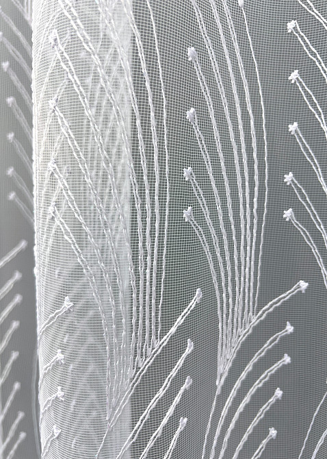 Тюль VR-Textil 2012т Фатин з вишивкою та люрексом Холодний білий 400х270 см (42-1093) Київ - фото 5