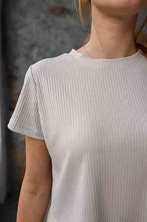 Жіночий костюм з трикотажу у рубчик "Мустанг" Бежевий XS/S Харків