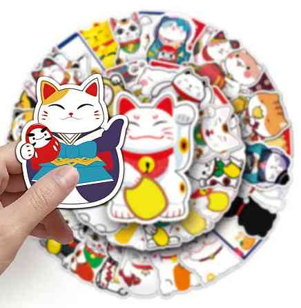 Набор стикеров котики Манэки-нэко – 50 штук Киев