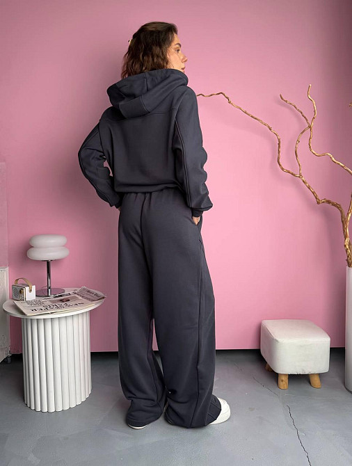 Женский стильный повседневный костюм двойка из качественной трехнитки диагональ Одесса - изображение 5