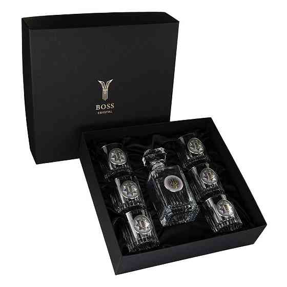 Набор для виски Полиция Boss Crysta (графин 750мл и 6 бокалов по 360мл) хрусталь Киев