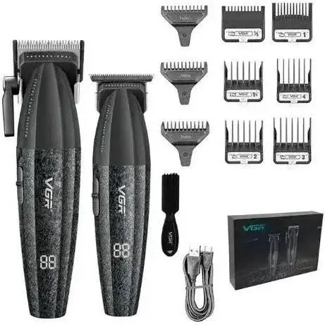 НАБОР 2 В 1 Профессиональная Машинка для стрижки VGR V-640 9 сменных насадок  аккумуляторная Одесса