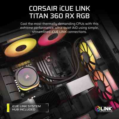 Система жидкостного охлаждения Corsair iCUE LINK TITAN 360 RX RGB (CW-9061018-WW) Винница
