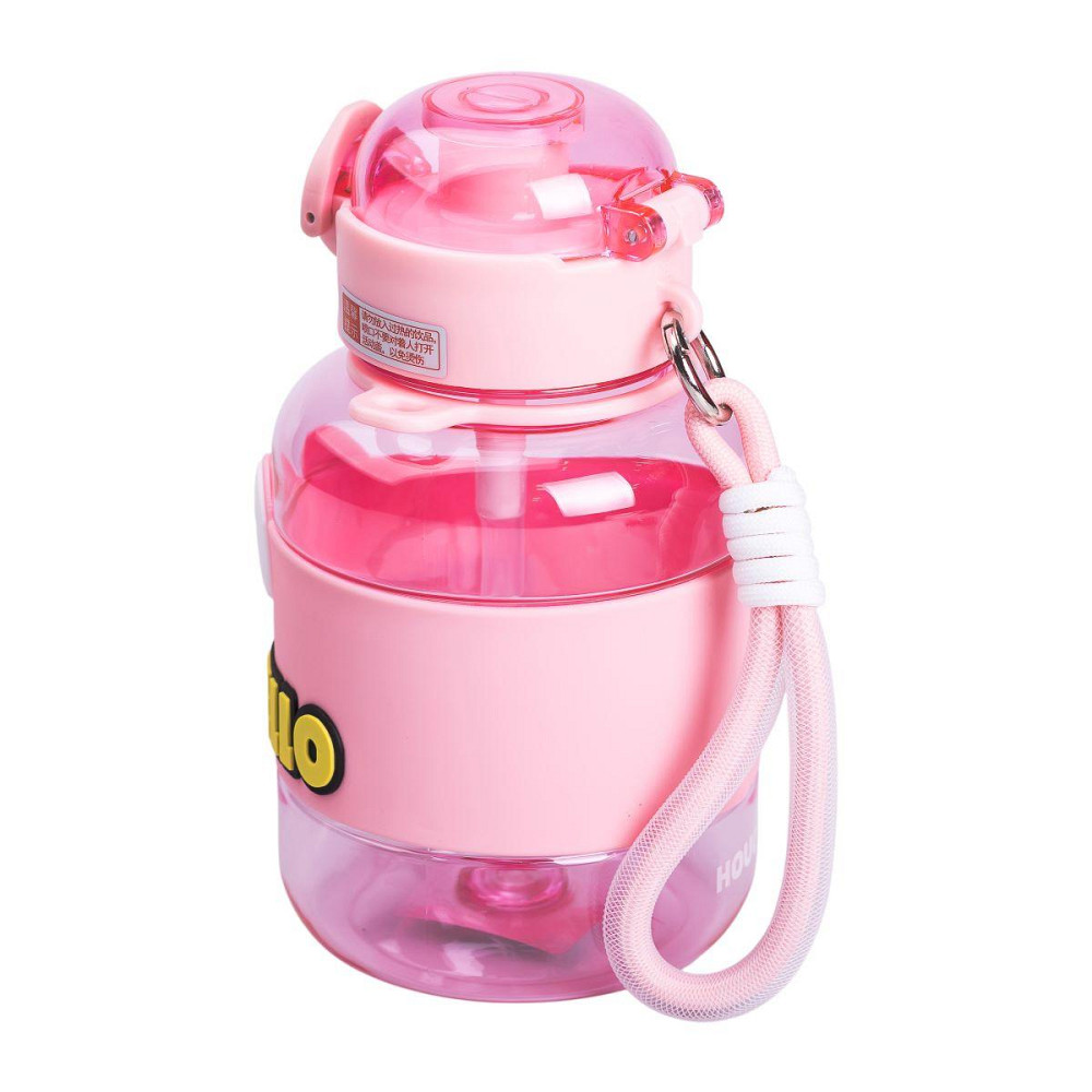 Детская бутылка для воды с трубочкой и ручкой, 680 мл, розовая Киев - изображение 6