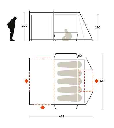 Намет п`ятимісний Ferrino Join 5 Sand (92015QSS) Київ