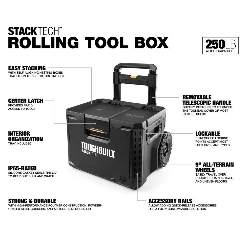 Скринька для інструментів TOUGHBUILT StackTech Rolling Tool Box TB-B1-B-70R Одесса - изображение 2