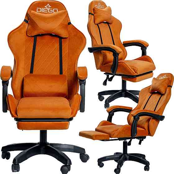 Крісло геймерське DIEGO ALCANTARA PRO Orange Київ