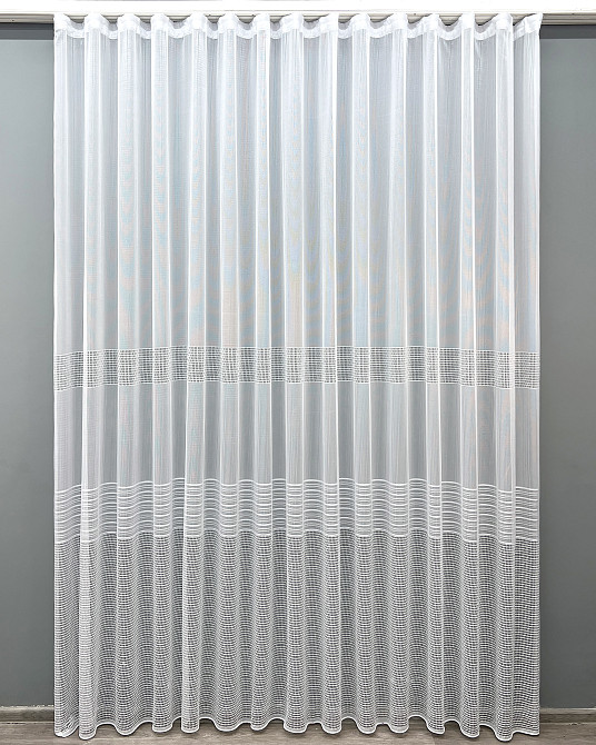 Тюль VR-Textil 2024т Жаккард Белый 400х270 см (42-1095) Киев - изображение 2