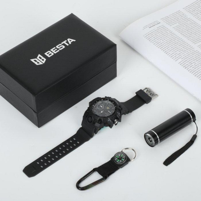 Чоловічий наручний годинник Besta Box Peremoga Light з компасом + подарунковий набір Вінниця - фото 4