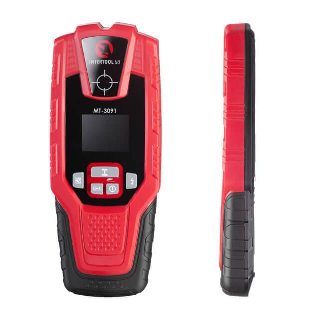 Детектор проводки INTERTOOL MT-3091, глибина 100 мм, кольоровий дисплей - детектор для дому та будівництва Львів - фото 2