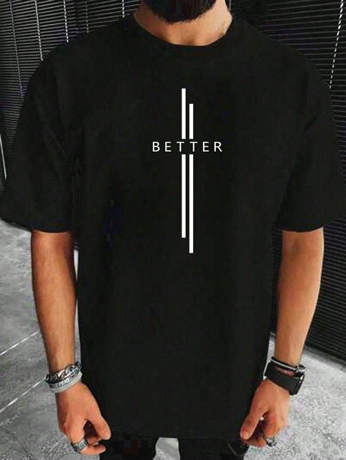 Футболка чоловіча с принтом  48 Чорний 2664093645 Дніпро - фото 1