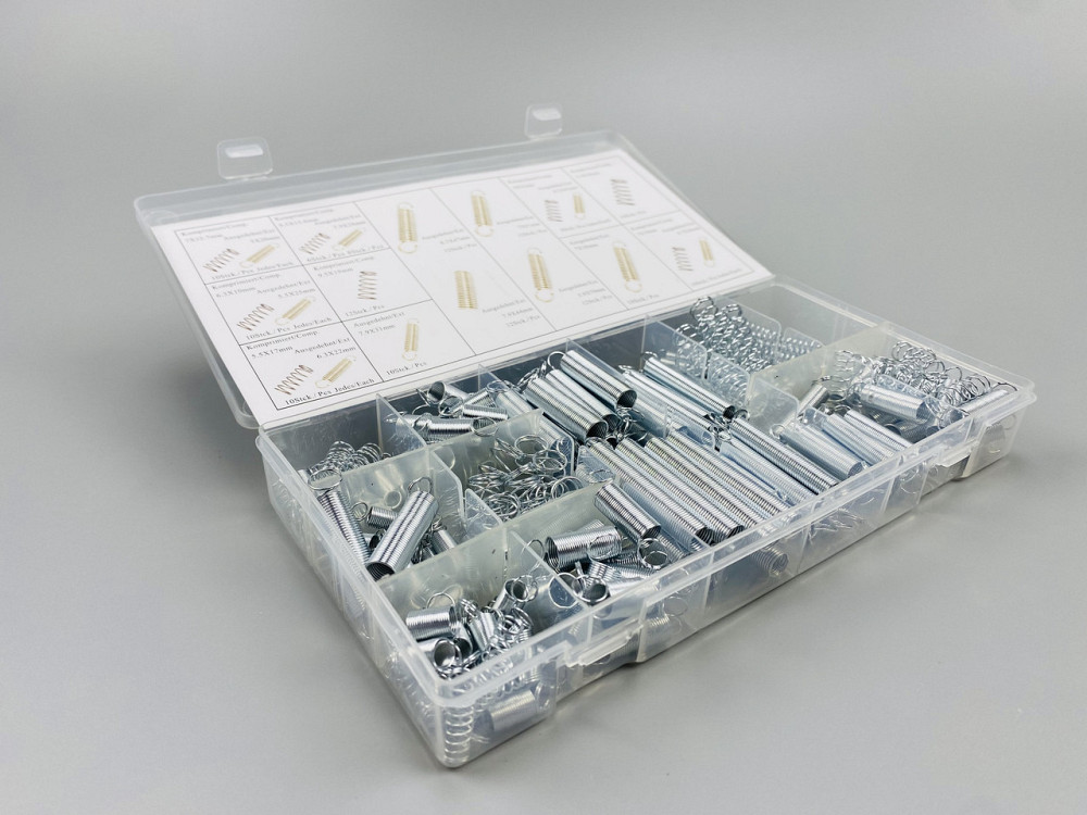 Пружинний комплект оцинковані подовжувачі та компресійна промислова пружина 16 видів 200 шт у коробці Мукачево - фото 2