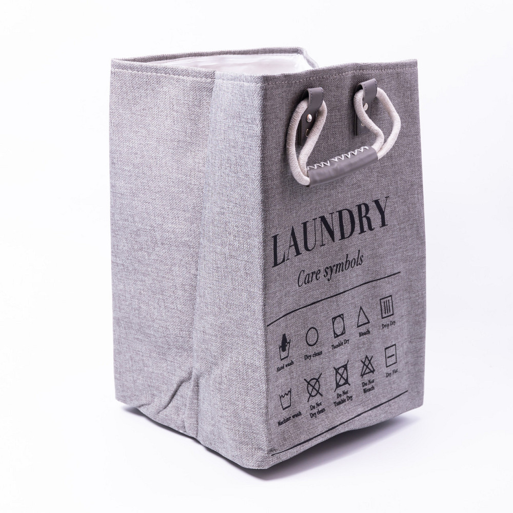 Кошик для білизни 31×26×44 (см) м'який 28 (л) Сірий HP-41-2G Коломия - фото 2