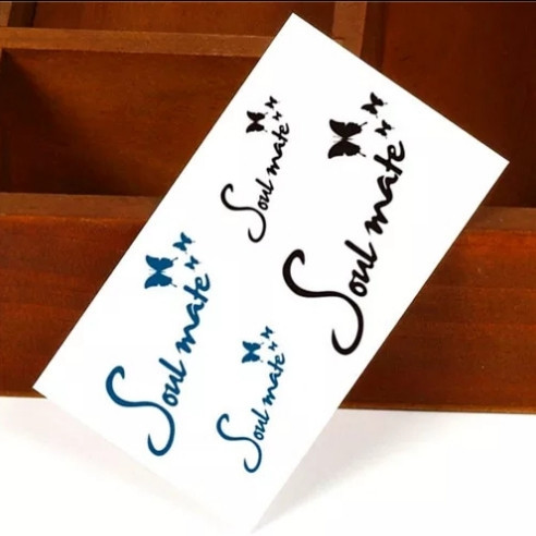 Перекладна татуювання на тіло "Написи і метелики" - розмір стікера 10*6см Київ - фото 1