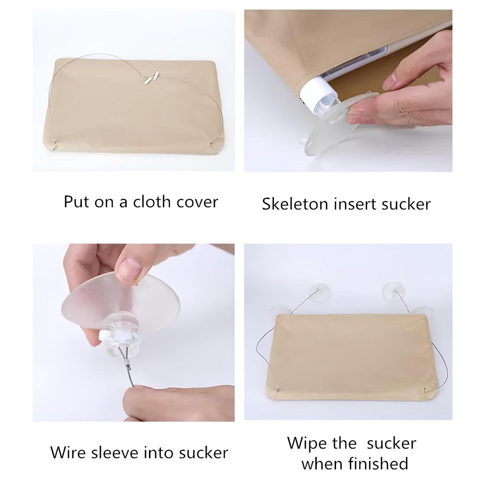 Підвісне віконне ліжечко для кота RESTEQ 55×35 см — гамак на вікно, лежак для кота, спальне місце на присосках Київ - фото 5