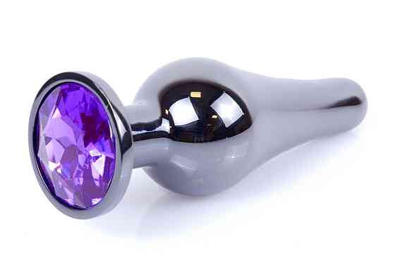 Анальна пробка Boss Series - Jewellery Dark Silver BUTT PLUG Purple, BS6400061 Sex Aura Київ