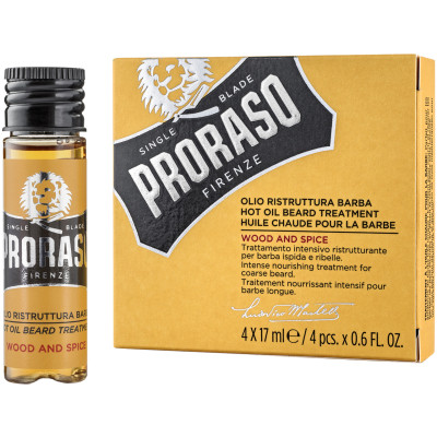 Олія для догляду за бородою Proraso Wood &amp; Spice розігріваюча 4 x 17 мл (8004395001798) Вінниця - фото 1