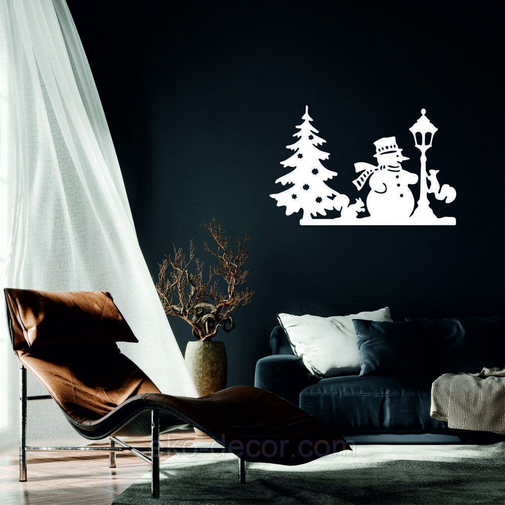 Декоративне настінне Панно «Новий рік», Декор на стену 90*58 см, Білий Київ - фото 6