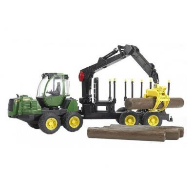 Спецтехніка Bruder Трактор з системою захоплення John Deere з причепом і колода (02133) Вінниця - фото 2