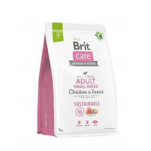 Сухой корм Brit Care Dog Sustainable Adult Small Breed для собак малых пород, с курицей и насекомыми, 3 кг Киев