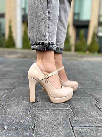 Туфлі жіночі STILLETA бежеві еко-лак каблук 11см (D280-J250-4) Коломия