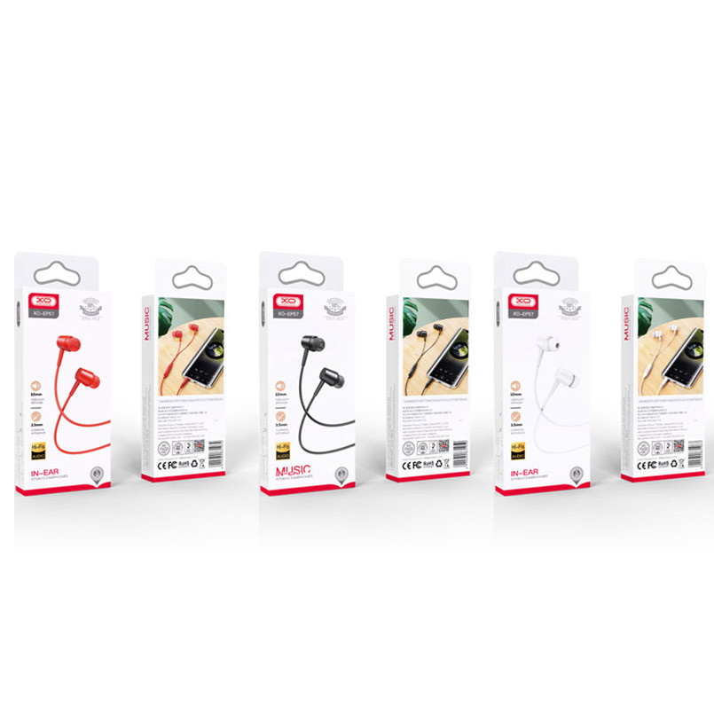 Навушники дротові XO EP57 Crown In-Ear білі Львів - фото 6