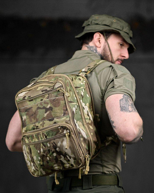 Тактичний рюкзак 15 л чіпляється на плитоноску мультикам ДЛ6330 Одеса - фото 1