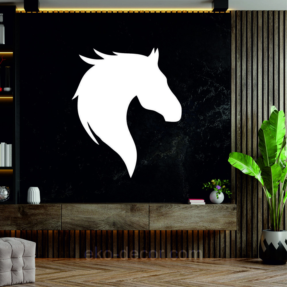 Декоративне настінне Панно «Лошадь», Декор на стіну 90*75 см, Білий Київ - фото 3