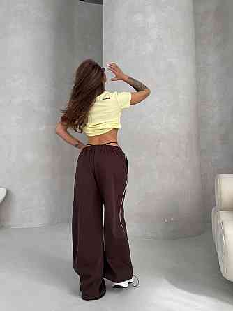 Жіночі стильні оверсайз штани-джогери двонитка Одеса