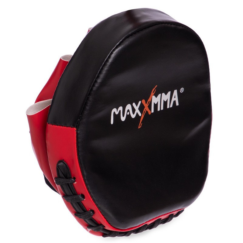 Лапа вигнута для боксу та єдиноборств MAXXMMA MP04 розмір 15x15x4 см чорний-червоний Київ - фото 4