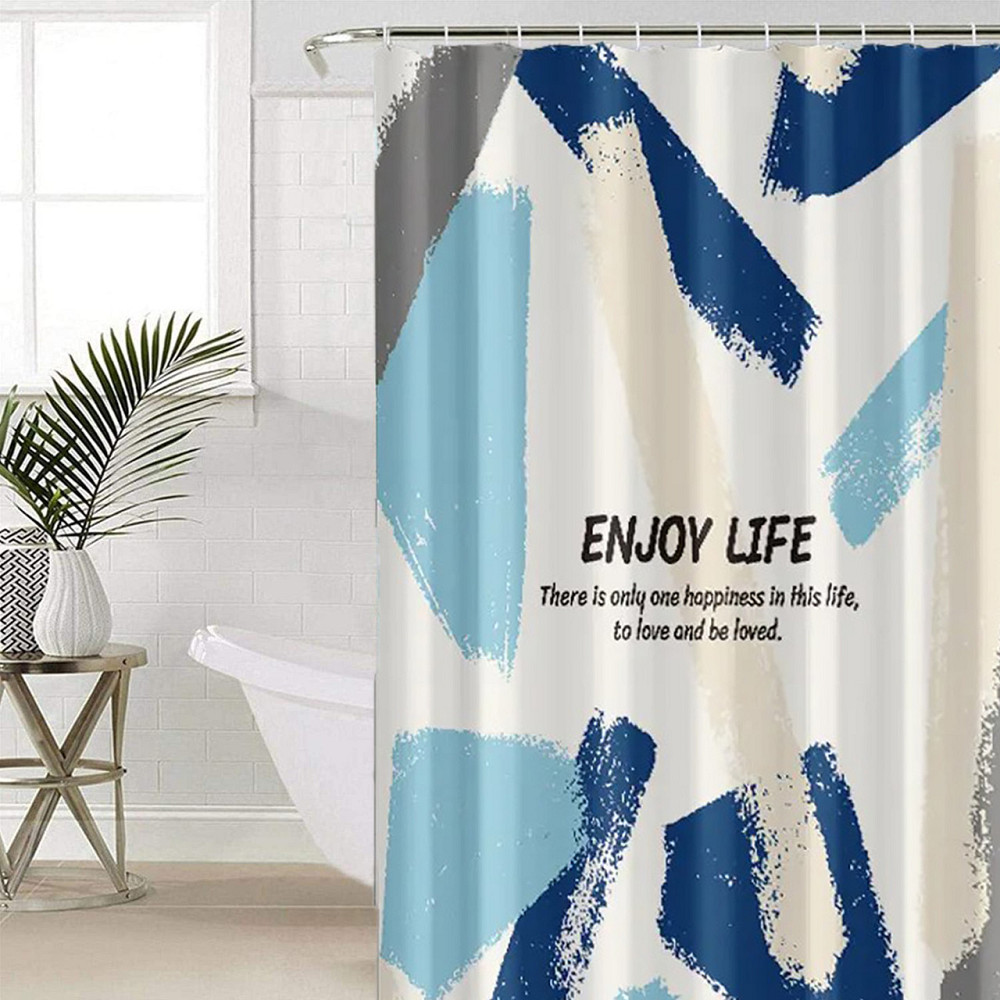 Шторка для ванны из полиэстера водонепроницаемая Bathlux 180x180 см с кольцами, занавеска для ванной комнаты Каменец-Подольский - изображение 2