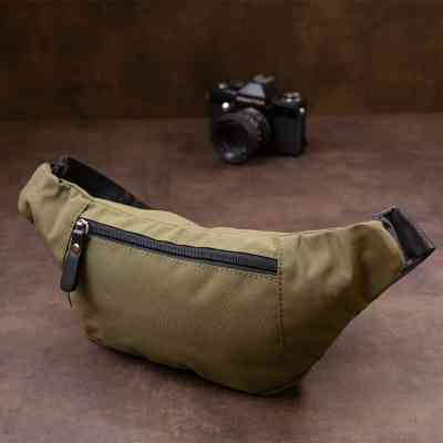 Сумка Vintage Бананка нейлон Зеленая (20636) Винница