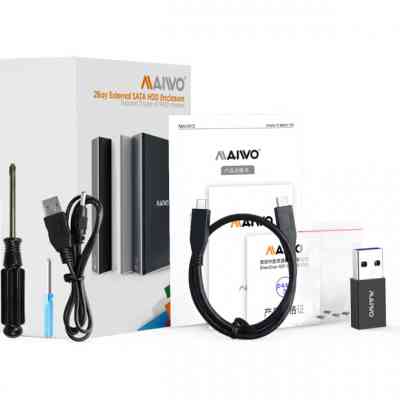 Кишеня зовнішня Maiwo 2*HDD 2.5&quot; SATA/SSD up to 9.5mm USB3.1 GEN2 Type-C, RAID 0,1 (K25272C) Вінниця
