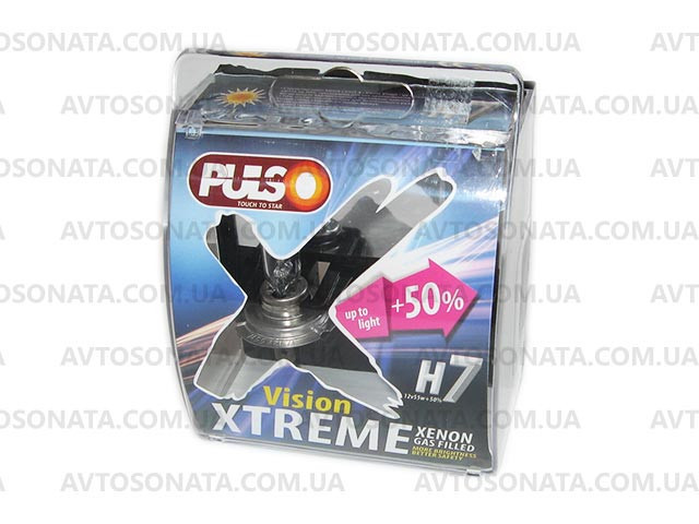 Галогенка H7 PULSO 12V 55W +50% LP-72553 X-treme Vision/plastic box (пара) Вінниця - фото 2