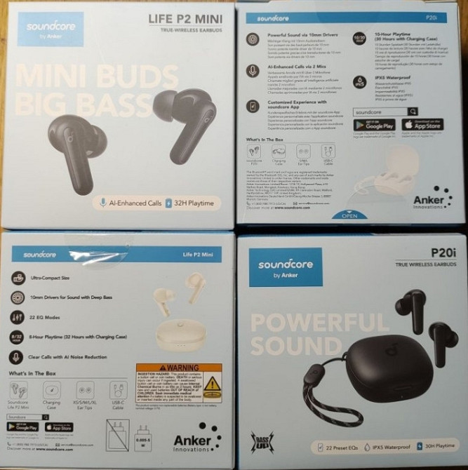 Навушники TWS Anker Life P2 Mini / P20i Black / White A3944 Київ - фото 6