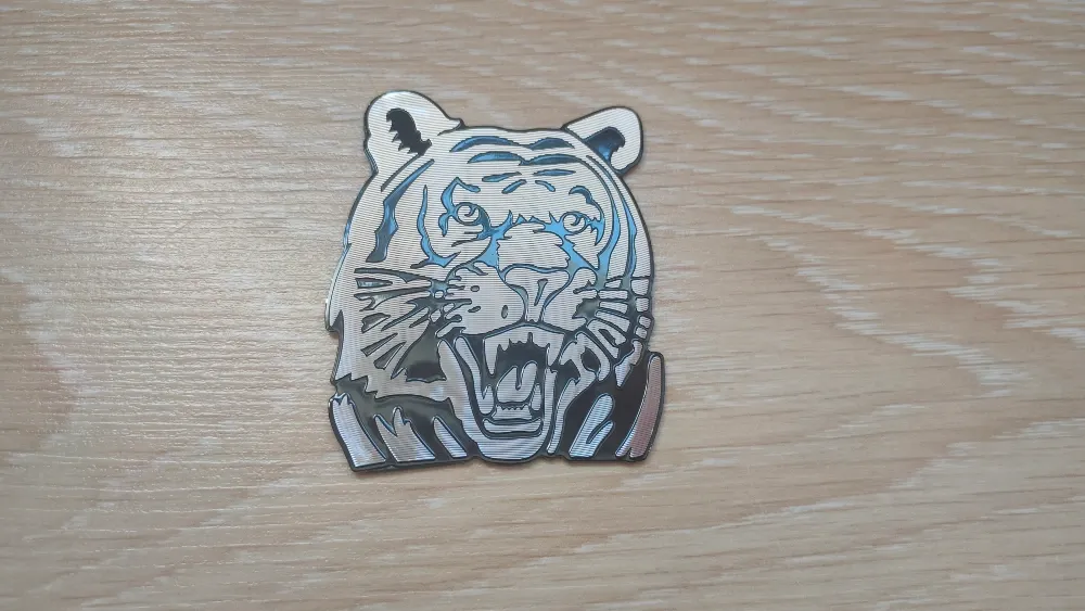 Наклейка Тигр на авто, мото алюминиевая Киев - изображение 3