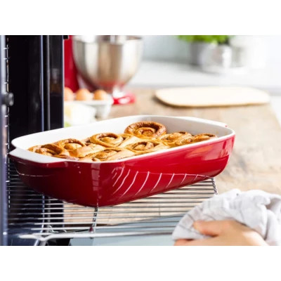 Форма для випікання KitchenAid з кришкою керамогранітна 3,8 л Червона (CC006108-001) Вінниця - фото 5